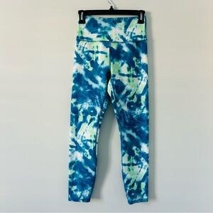 Wildfox Sweat Blue Green Tie Dye High Rise 25in Leggings S NWOT